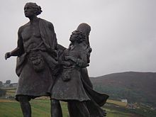 Clearance monument in Helmsdaleby Gerald Laing, funded by Dennis MacLeod