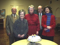 Morag with Torcul, Iain, Grace and Maeve at her 80thbirthday celebration 