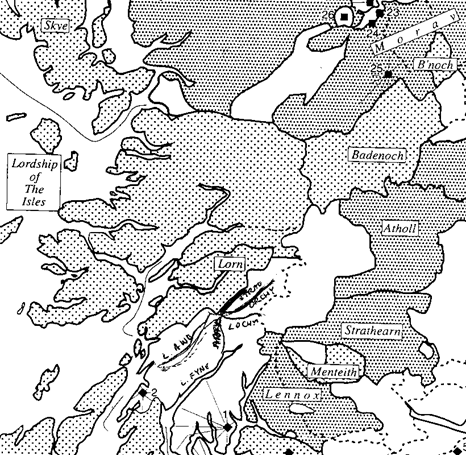 lordship territories of the west highlands about 1400