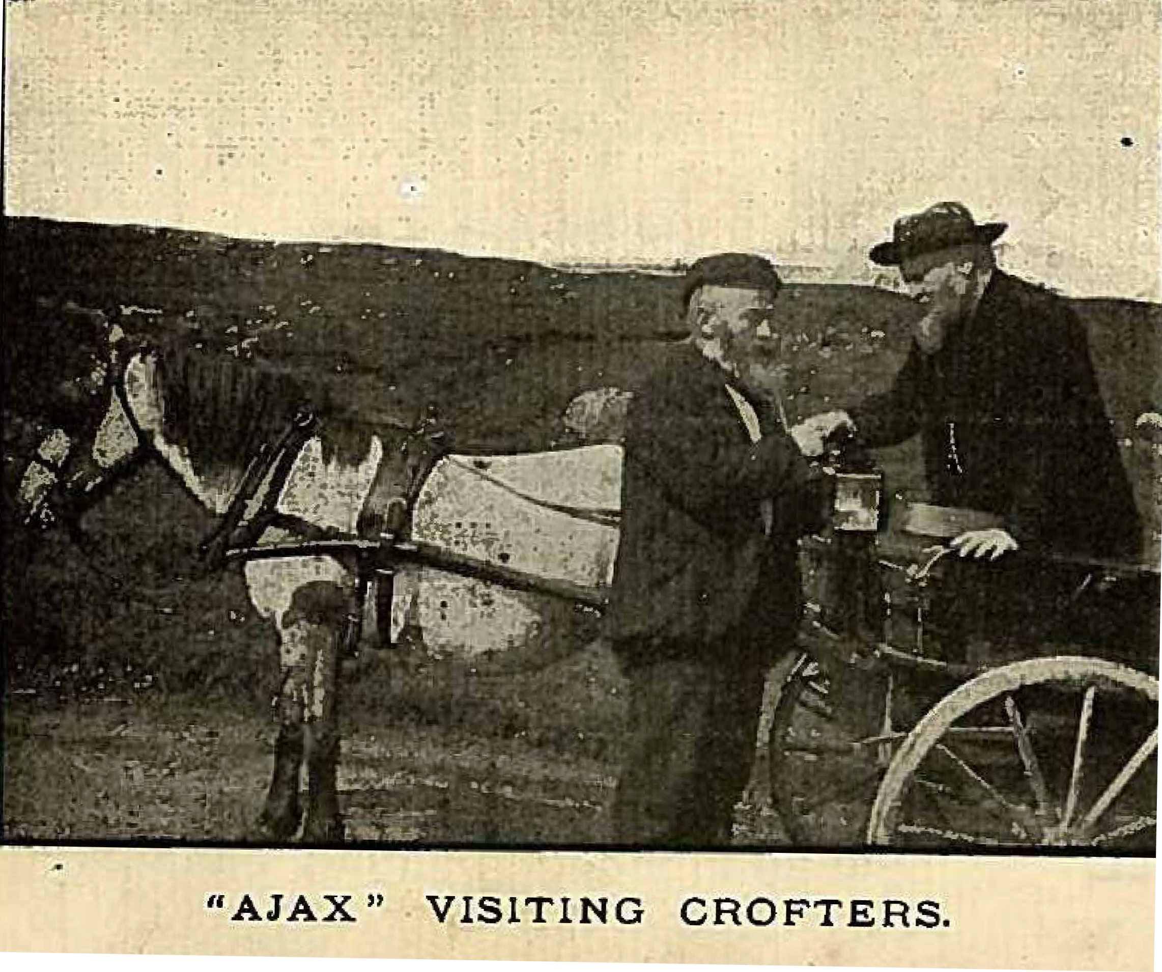 Ajax (Joseph MacLeod) visiting a crofter
