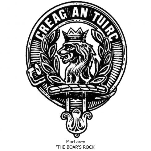 The current MacLaren clansman's badge as designed by Donald MacLaren's father